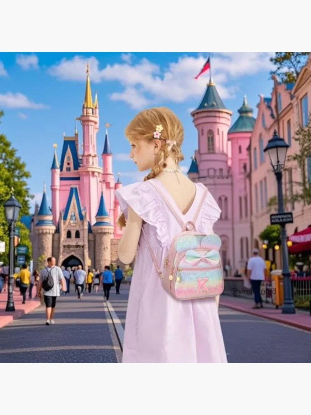 Personalized Initial Mini Backpack Faux Leather Cute Bow Crossbody
